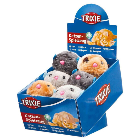 TRIXIE Plush Jumping Mice Set 8 cm