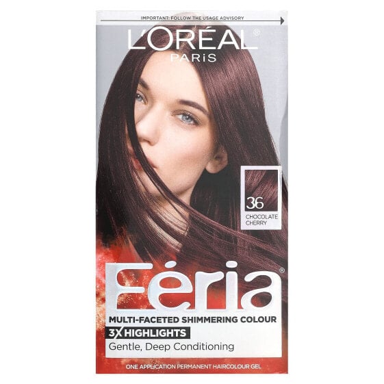 Краска для волос Feria, Многофункциональный мерцающий цвет, 45 Глубоко бронзово-коричневый, 1 нанесение