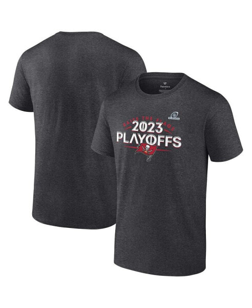 Men's Heather Charcoal Tampa Bay Buccaneers 2023 NFL Playoffs T-shirt