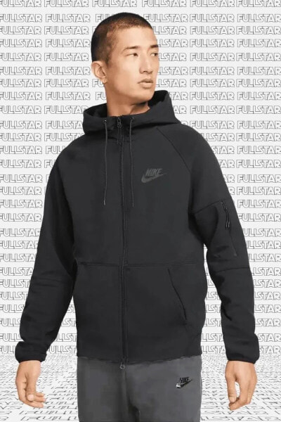 Толстовка унисекс Nike Sportswear Fleece Full Zip с капюшоном черная