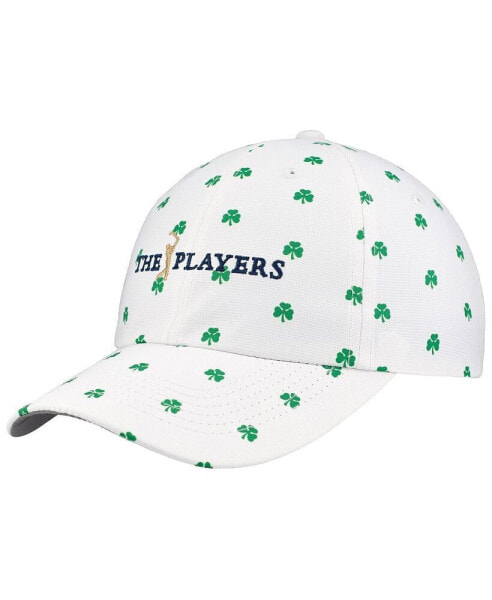 Men's White The Players Allover Shamrock Print Alter Ego Adjustable Hat