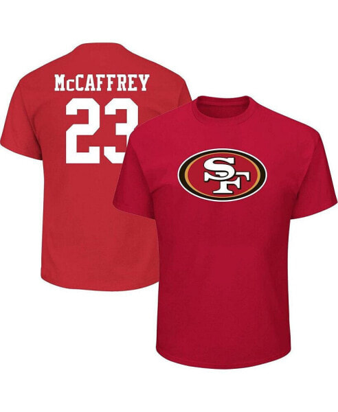 Men's Christian McCaffrey Scarlet San Francisco 49ers Big and Tall Player Name and Number T-shirt