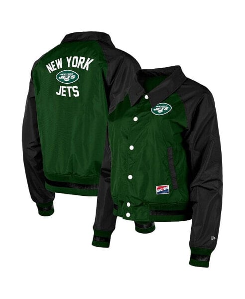 Толстовка женская New Era Green New York Jets Coaches Raglan Full-Snap-Куртка