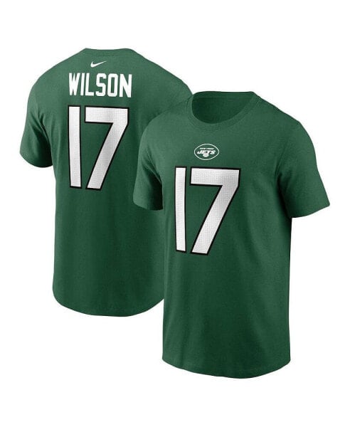 Men's Garrett Wilson Green New York Jets Player Name and Number T-shirt