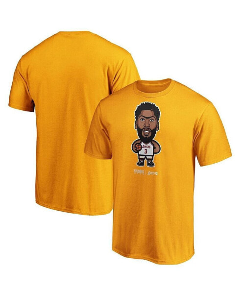 Men's Anthony Davis Gold Los Angeles Lakers 2020 NBA Playoffs Star Player T-shirt