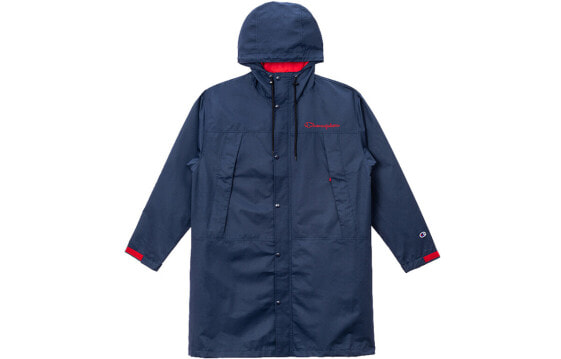 Champion logo撞色连帽长款夹克 日版 男女同款 藏青色 / Куртка Champion C3-R602-C370