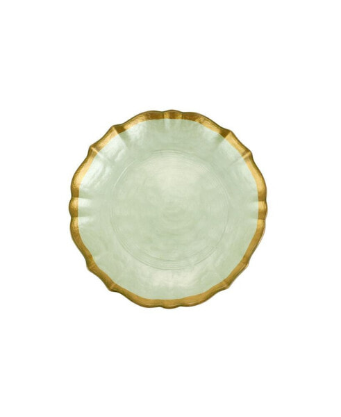 Baroque Glass Cocktail Plate 6" D