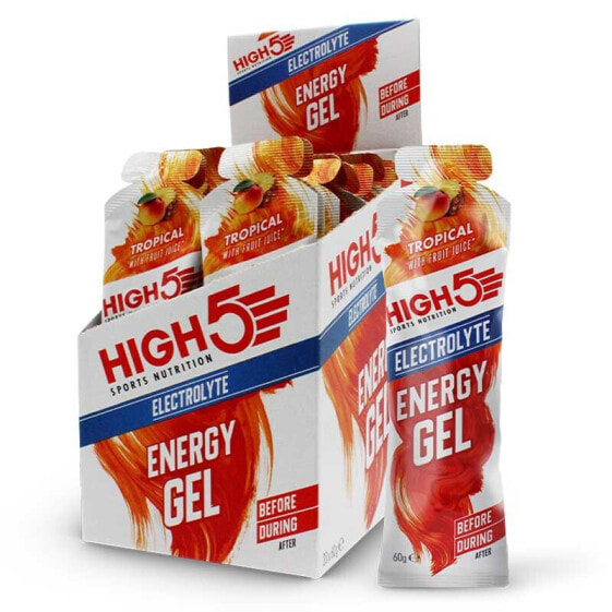 HIGH5 Electrolyte Energy Gels Box 60g 20 Units Tropical
