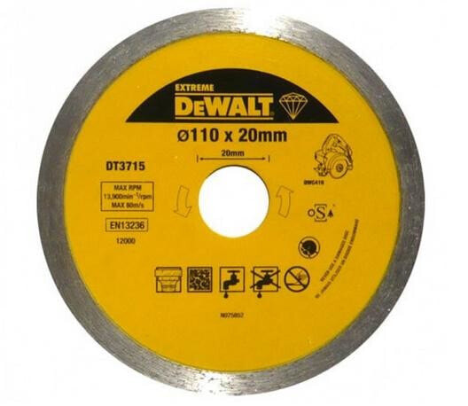Алмазный диск DeWalt 110 x 20 мм DT3715 для DWC410