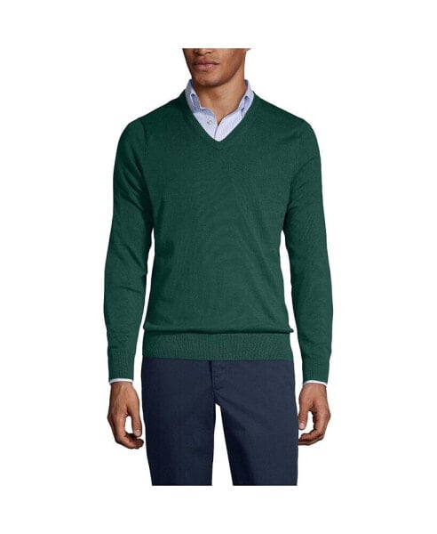 Men's School Uniform Cotton Modal Fine Gauge V-neck Sweater