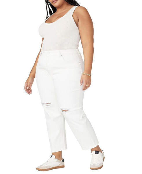 Plus Size The Naomi Comfort Stretch Straight Jean Crop