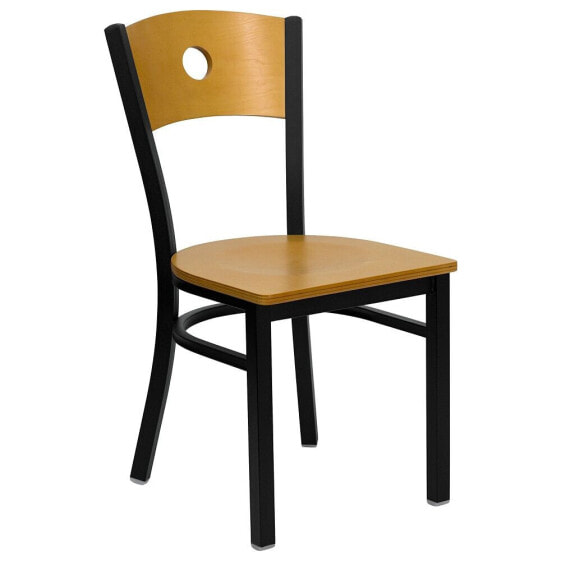 Hercules Series Black Circle Restaurant Chair