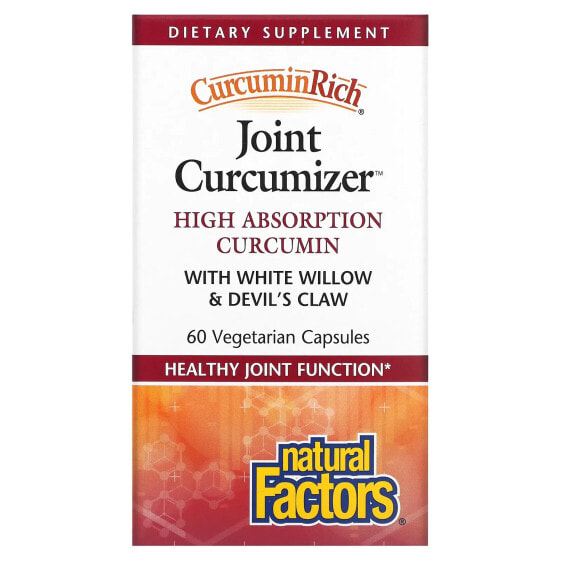 Капсулы вегетарианские для суставов Natural Factors CurcuminRich, Joint Curcumizer 60 шт.