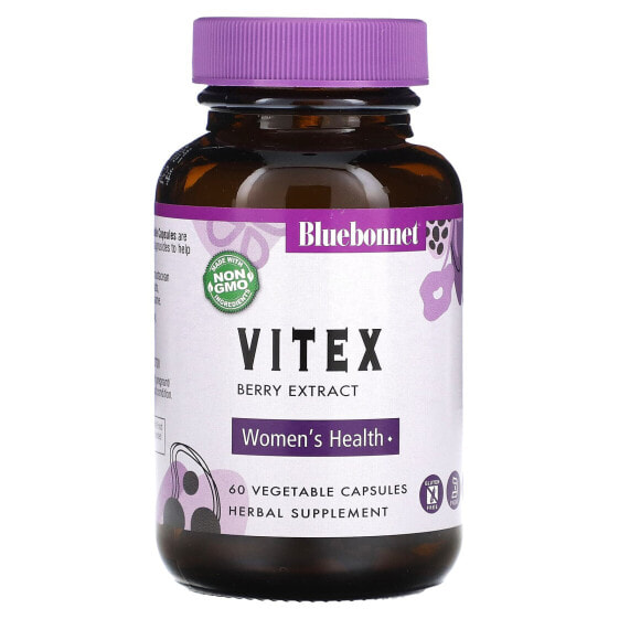 Растительные экстракты Bluebonnet Nutrition - Экстракт ягод Витекса, 60 капсул