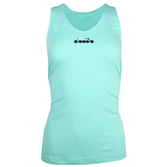 Diadora Easy Tennis Scoop Neck Athletic Tank Top Womens Blue Casual Athletic 17