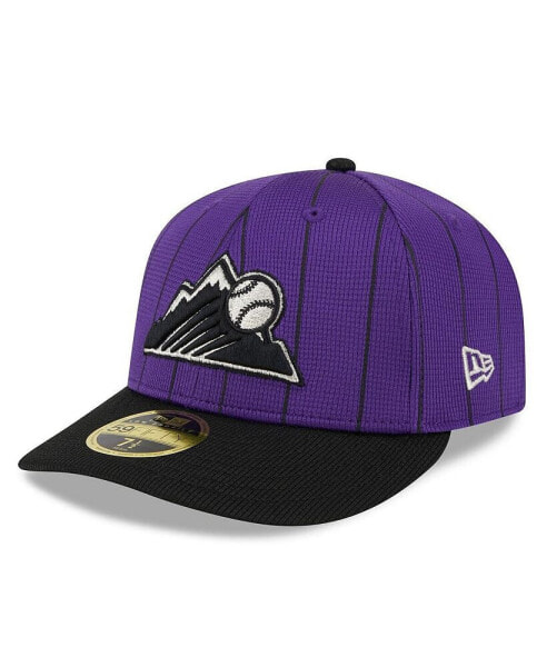 Men's Purple Colorado Rockies 2024 Batting Practice Low Profile 59FIFTY Fitted Hat