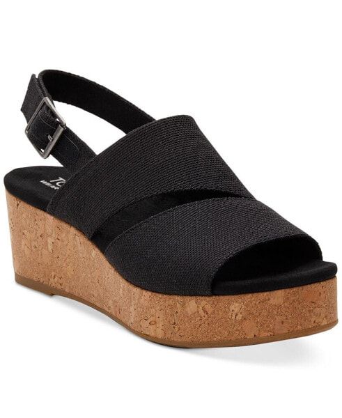 Women's Claudine Slingback Cork Wedge Platform Sandals