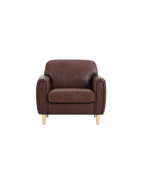 37.8" Faux Leather Gorm Accent Chair