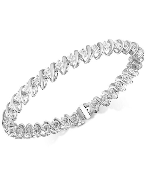 Diamond Tennis Bracelet in Sterling Silver (1/2 ct. t.w.)