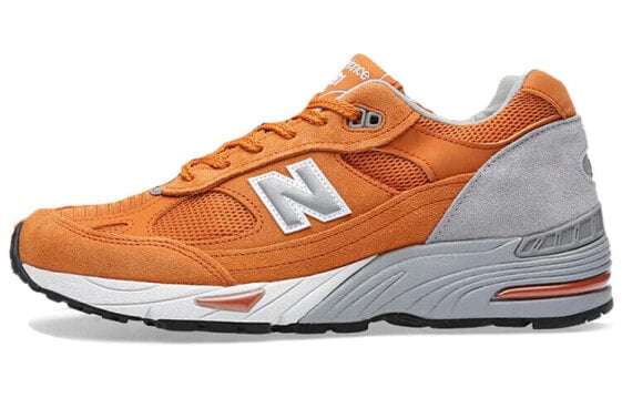 Кроссовки New Balance NB 991 Мужские Серо-оранжевые