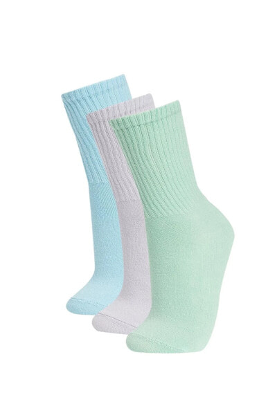 Kadın Çok Renkli Basic 3'Lü Soket Tenis Çorap V5071AZ21AU