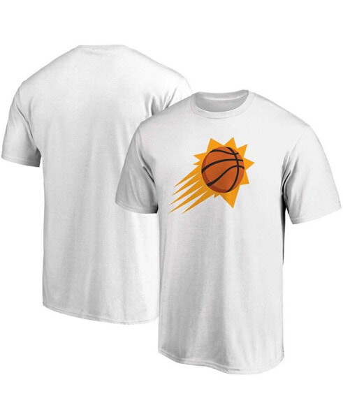 Men's White Phoenix Suns Primary Team Logo T-shirt