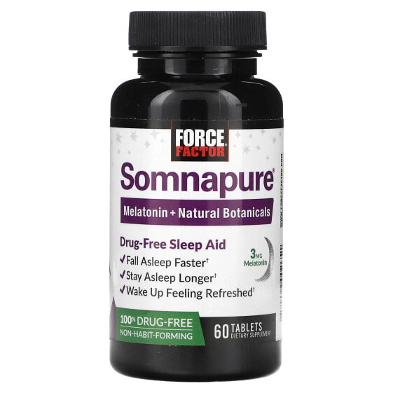 Force Factor, Somnapure, натурально средство для сна, 60 таблеток