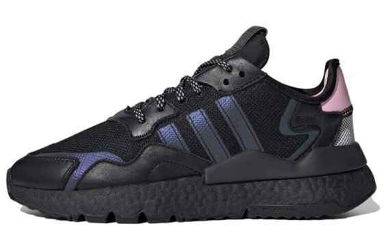 Кроссовки Adidas Originals Nite Jogger женские черно-фиолетовые