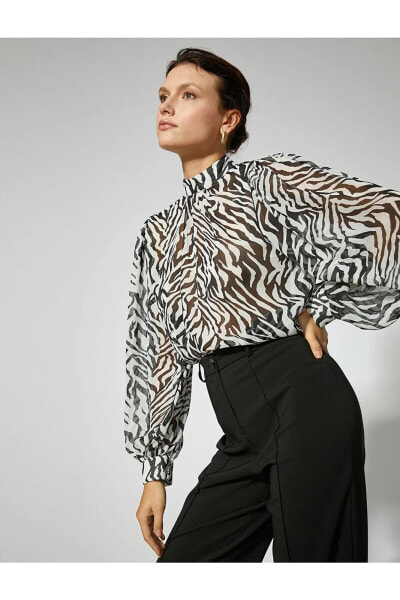 Zebra Desenli Bluz
