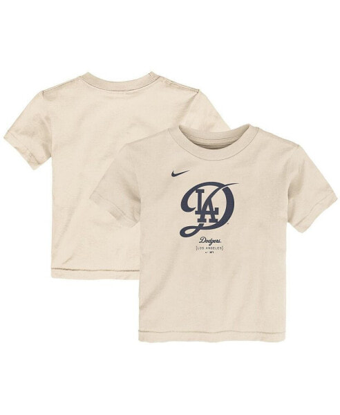 Toddler Cream Los Angeles Dodgers 2024 City Connect Large Logo T-Shirt