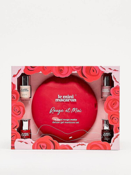 Le Mini Macaron Le Maxi "Rouge & Moi" Gel Manicure Set