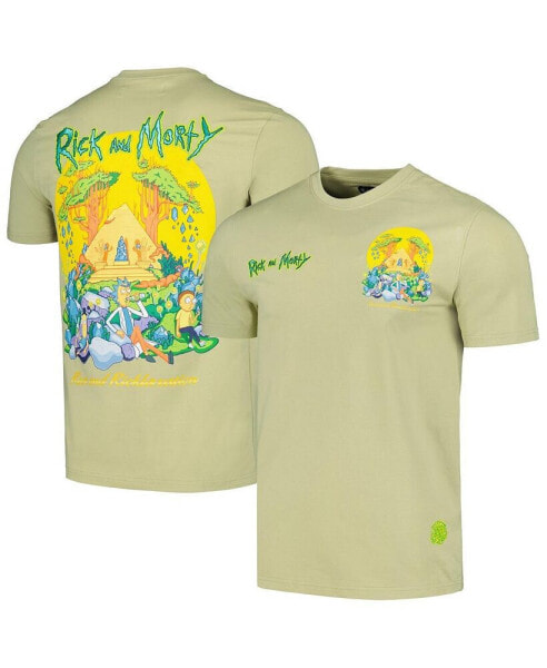 Men's Olive Rick And Morty Graphic T-shirt