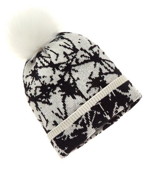 Hannah Rose All Over Jacquard Cashmere Hat Women's White