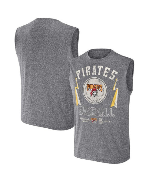 Men's Darius Rucker Collection by Charcoal Pittsburgh Pirates Muscle Tank Top