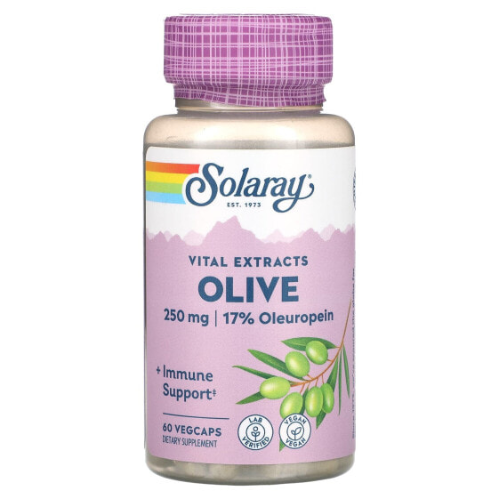 Витаминизированные капсулы Оливки Vital Extracts 250 мг, 60 шт, от SOLARAY
