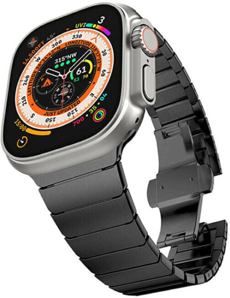 Ремешок для часов 4wrist Ocelový tah s motýlovou sponou pro Apple Watch 38/40/41 mm - Black