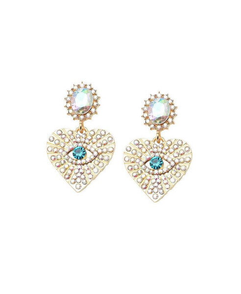 Women's Eye Heart Drop Earrings