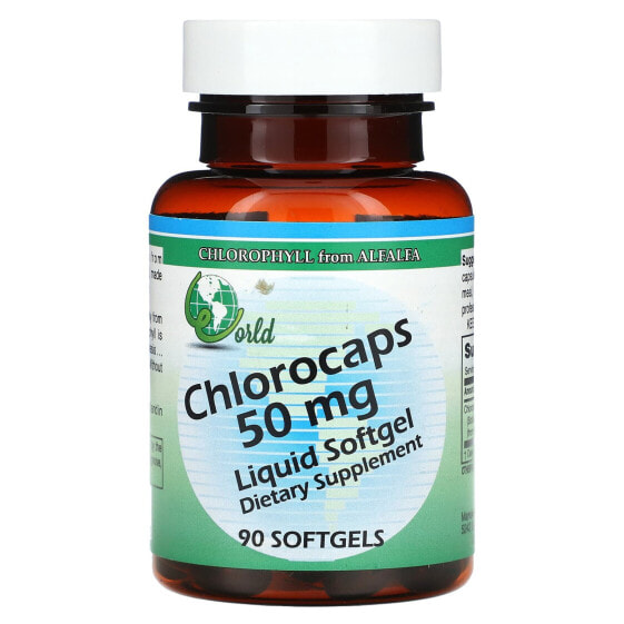 Витаминные капсулы World Organic Chlorocaps, 50 мг, 90 шт (50 мг в одной капсуле)