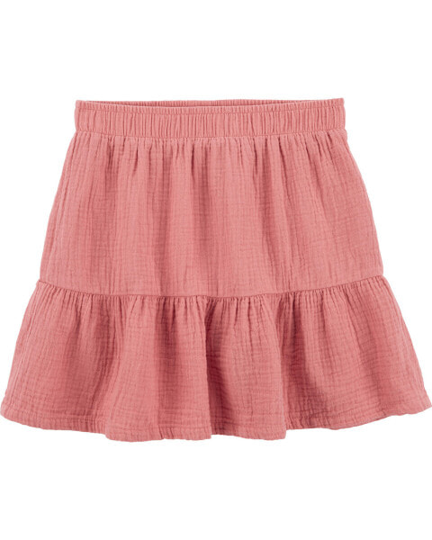 Kid Tiered Gauze Skort 14