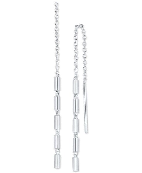 Polished Cylinder Threader Earrings in Sterling Silver, Created by Macy's