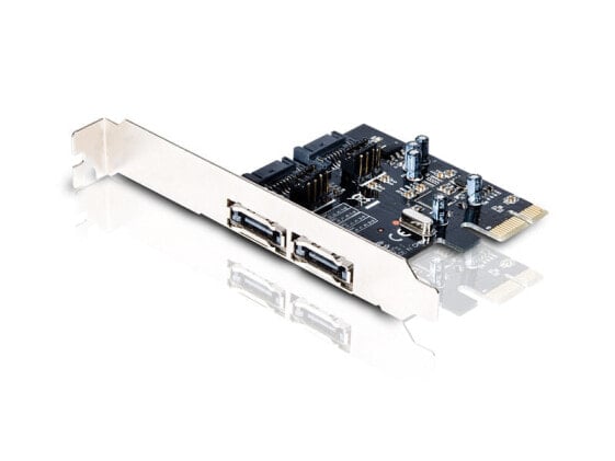 Conceptronic PCI Express Card SATA 600 - PCIe - SATA - eSATA - Black - China - ASMedia ASM1061 - 6 Gbit/s