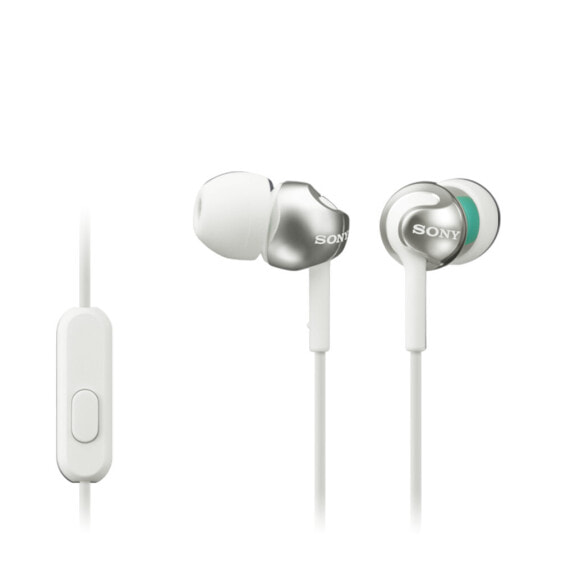 Sony MDR-EX110AP - Headset - In-ear - Calls & Music - White - Binaural - 1.2 m