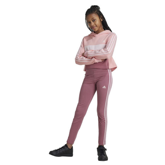 ADIDAS Tiberio 3 Stripes Colorblock Fleece Leggings junior tracksuit