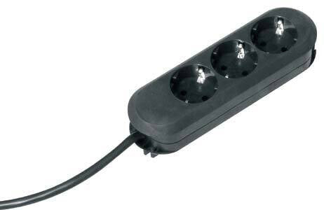 Bachmann 388.172 - 5 m - Plastic - Black - 3 AC outlet(s) - 3680 W - 16 A