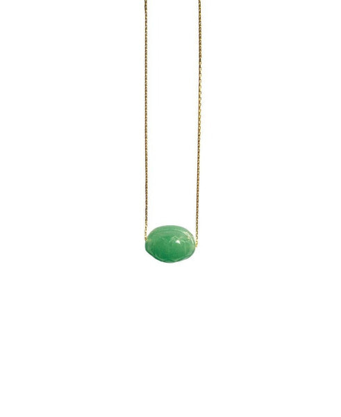 seree turtur — Jade stone pendant necklace