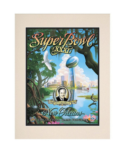 1997 Packers vs Patriots 10.5" x 14" Matted Super Bowl XXXI Program