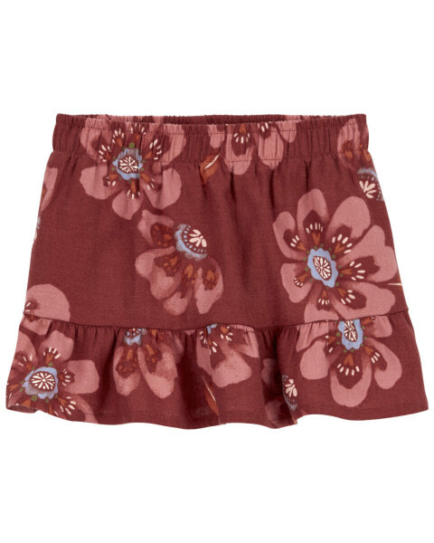 Baby Floral LENZING™ ECOVERO™ Linen Skort 6M