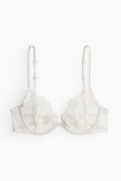 Non-padded Underwire Mesh Bra