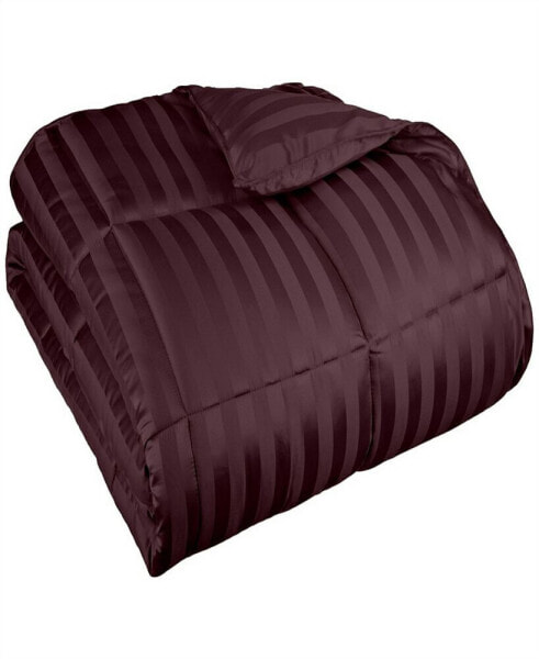 Striped All-Season Reversible Down Alternative Comforter, Twin XL