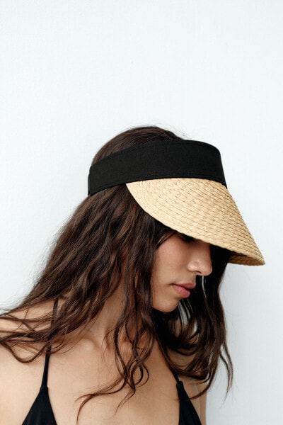 CONTRAST WOVEN VISOR